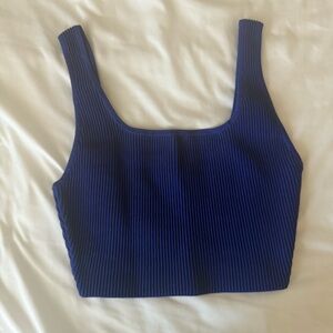 Babaton Royal Blue Ribbed Tank